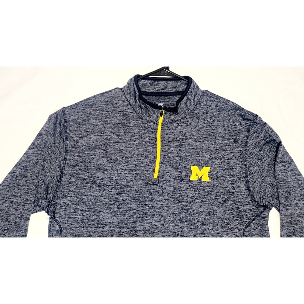 Michigan Men's Colosseum Navy Quarter-Zip lightweight activewear XL - Picture 2 of 9
